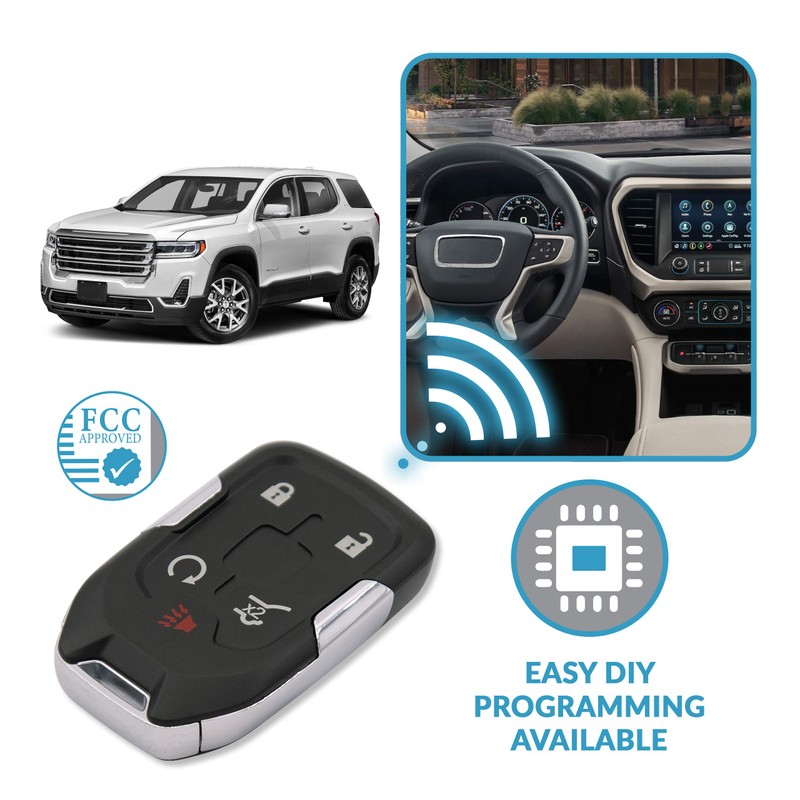 Keyless2Go Replacement for 3 Button Proximity Smart Key for GMC