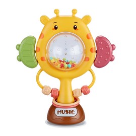 Suction Cup High Chair Toy Developmental Tray Toy Baby Rattle Toy Early Learning Toy Gifts for Baby Infants Boys Girls Ages 6 Months and Up