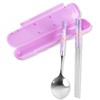 Kuromi Chopsticks & Spoon Flatware Tableware Set with Case, 3