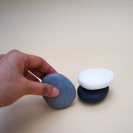 Handmade Plain Colour Pebble Soap (Grey)