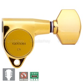 Gotoh NEW Gotoh SG301-07 Tuning Keys L3+R3 Tuners Small Buttons 3x3 - GOLD