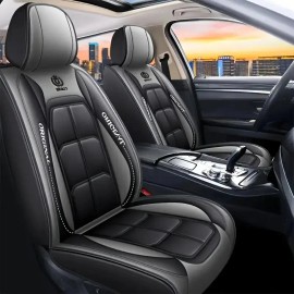 2pcs Experience Comfort and Luxury on Your Daily Commute with Our Easy-to-Clean PU Leather Car Seat CoversSize: 132*65cm, Color: Black