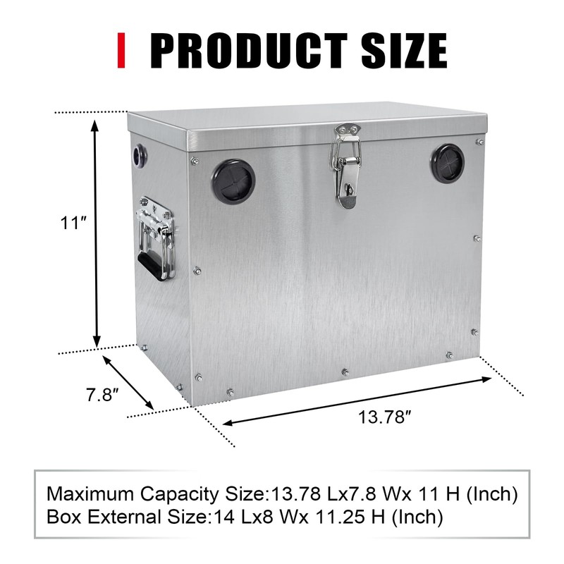 12V Car/RV/Marine Battery Box, Assemble Stainless Steel Battery Relocation Kit