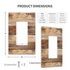Brown Wood Rocker Light Switch Cover 1 Gang Single Decorator