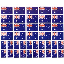 40 Removable Stickers: Australia Flag, Australian Party Favors, Decals