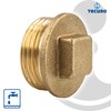 tecuro Plug with square, male thread G 1/2 inch, blank