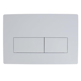 Toilet Flush Plate Kits, Toilet Dual Flush Button Replacement, White (White)