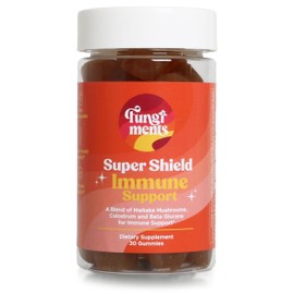 Fungiments Super Shield - Mushroom Supplement - Vitamin C, Immune Boost, Mushroom Blend, Black Elderberry, Zinc - Immune Support (30 Mushroom Gummies)