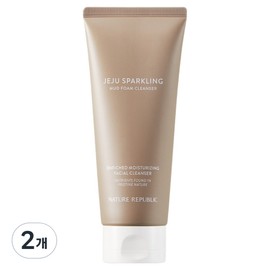 Nature Republic Jeju Carbonated Mud Foam Cleansing, 150ml, 2 pieces / 네이처리퍼블릭 제주 탄산 머드 폼클렌징, 150ml, 2개