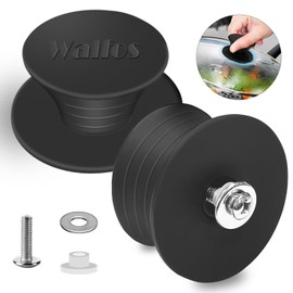 Walfos Universal Pot Lid Replacement Knob, 2 Packs Heat Resistant Silicone Pan Lids Handles, Non-Slip Knobs with 3 Raised Coils for Kitchen Cookware Lids, BPA Free & Dishwasher Safe