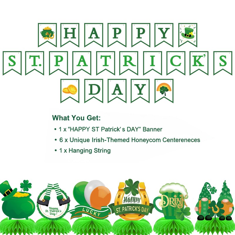 St. Patrick's Day Decorations Set - "Happy St. Patrick's Day"