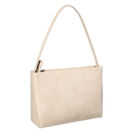 FLAIRFOLIO Women Handbags Faux Leather Shoulder Bag Small Vintage Classic Elegance Zipped Purse Clutch for All Occasions (Dune)