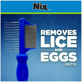 Nix Premium Metal Two-Sided Comb Lice & Nits Remover & Hair Detangler 1 Count