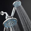 Antimicrobial/Anti-Clog High-Pressure 30-setting Rainfall Shower Combo by AquaDance with Microban