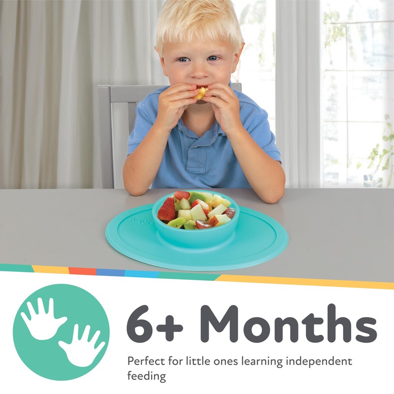 Nuby Sure Grip Silicone Feeding Bowl - Toddler Suction Plate
