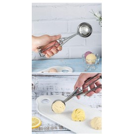 Medium Cookie Scoop, 2.8 Tbsp / 42 ml / 1.4 oz,2 inches / 5 CM Ball, 18/8 Stainless Steel,Secondary Polishing, Ice Cream Scoop,Dough Scoop Cupcake Scoop Melon Baller.