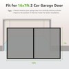 Garage Door Screen, 16x7 Ft Magnetic Closure Heavy Duty Weighted