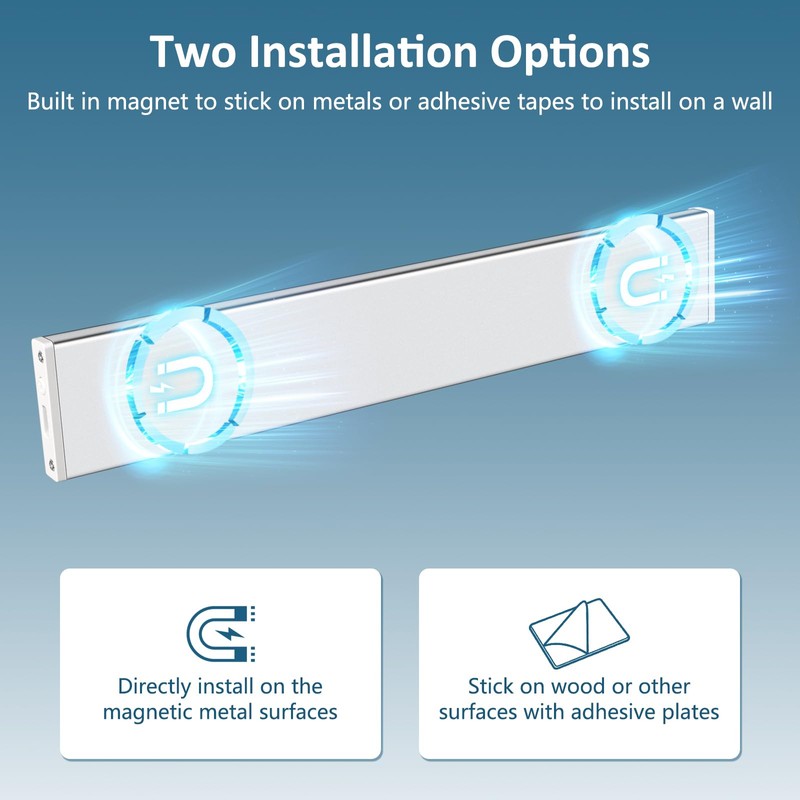 Ascher 10.2inch Under Cabinet Lights, 2000mAh Rechargeable Motion Sensor Light