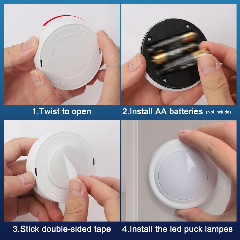 AnyEnjoy Puck Lights with Remote,13 Colors Changeable LED Puck lightings
