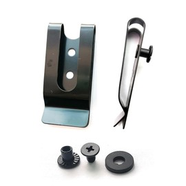 Mini Metal Belt Black Clips for Leather Kydex Holster Sheath Attachments Knife Sheaths Knife & More (2pcs Clips with 4pcs Screws)