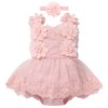 FYMNSI Newborn Baby Girl 1st Birthday Outfit Lace Dress Sleeveless