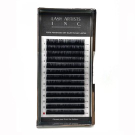 Lash Artists Inc. | Professional Eyelash Extensions By Lash Artists For Lash Artists | 13 rows in each tray | C Curl and D Curl for Volume/Mega/Russian Volume/Hybrid/Classic/New Classic | 0.03, 0.05, 0.07 and 0.15 (D Curl 0.03, 8 mm)