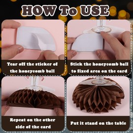 Ywdbzjhs 12 Pcs Espresso Martini Honeycomb Centerpieces, A Tini Bit Older Table Centerpieces Decor Martini Bow Table Decor for Bachelorette Bridal Shower Party Supplies