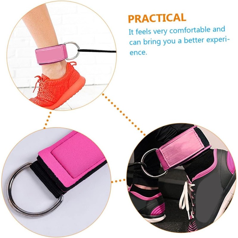 Ankle Strap for Cable Machines and Resistance Bands,1Pair Adjustable Ankle