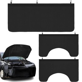 Rierousy Protective Mats for the Mudguard, 3-Piece Car Repair Mudguard Protector, Magnetic, Car Mudguard, Large Universal Format for Cars or SUVs