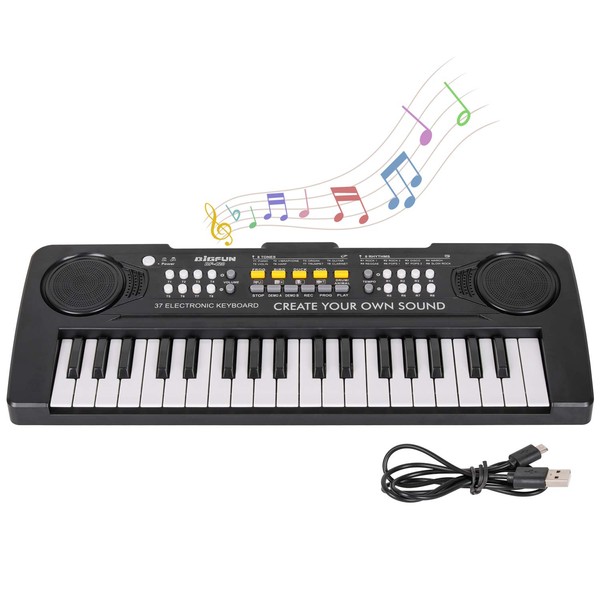 37 Key Piano Keyboard for Kids Musical Toys for 3 4 5 6 Year Old Girls Kids Piano Portable Music Keyboard Electronic Educational Learning Toys Birthday Easter Gifts for Children Boys Age 3-5