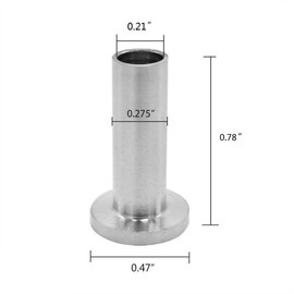 DEDC 20 pieces stainless steel protective covers for 1/8 inch, 5/32 inch, 3/16 inch cable railing, stainless steel 316 protective cases for wooden posts and DIY balustrade