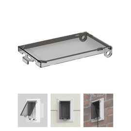 Type 3r Enclosure Cover, DBVC-1 Outdoor Outlet Cover for Wet Locations (Vertical), Electrical Box Replacement Cover for DBVR1C/DBVS1C/60VC in Box Electrical Outlet Box - Clear(1-Pack)