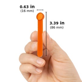 1/8 Teaspoon Measuring Spoon, 1/8 tsp Scoop Equals 0.625 CC (A Pinch) BPA-Free Scoop For Powders - FitPowders (5, Orange)