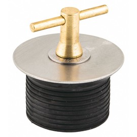 Shaw Plugs 1-3/8" Turn-Tite Mechanical Expansion Plug, Brass, Zinc Plated Steel, Neoprene Rubber