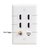 Wall Plate 6 Ports HD Multimedia Interface CAT6 TV F