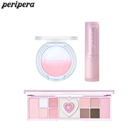 PERIPERA All Take Mood Like Palette + Cheek + Lip Balm Set 3items, Shadow Palette#$%Blush#$%Lip:04 Cool Blush-03 Soul Rose-10 Rosy Hour