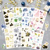 DPKOW 24 Sheet New Year DIY Stickers Happy New Year
