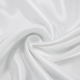 vimate White Silk Like Scarf, Ladies 35 Inches Square Pure Colors Silk Like Head Scarf.(Style-31)