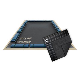 Buffalo Blizzard Micro Mesh 20 ft x 44 ft Rectangle Winter Pool Cover | Black Heavy Duty Cover for Closing Above Ground Swimming Pools | Easy Setup | Cold & UV Resistant | Shields from Seasonal Debris