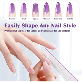 GeeRic 14 Piezas Limas de Bloque de Uñas Lavables, Doble Cara Lima de Uñas Naturales o Acrílicas Profesional para el Cuidado Del Arte de Uñas Reutilizables Grano 100/180