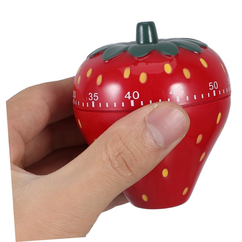 ULTECHNOVO 2pcs Cute Mechanical Kitchen Timer for Cooking Baking Strawberry