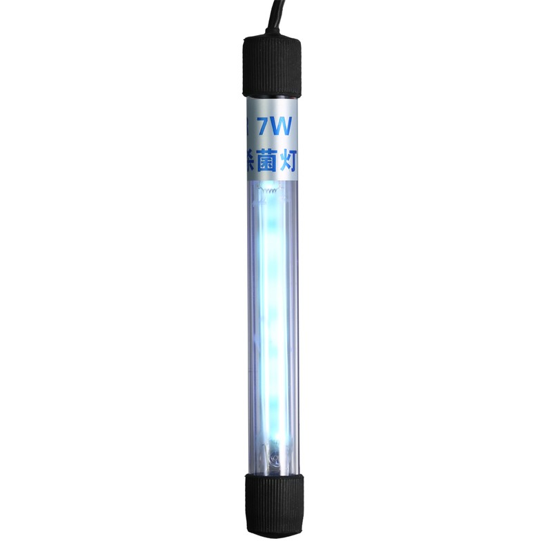 7W UV Light Sterilization Lamp Submersible Ultraviolet Sterilizer Water Disinfection