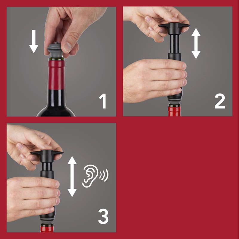 Vacu Vin Wine Saver Vacuum Stoppers Set of 4 –