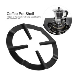 HAOHIZE Round Stove Rack, Pot Rack Black Coffee Pot Shelf, Stainless Iron Wok Rings Pots and Pans Organizer Round Stove Pot Holder Range Support Rack Stand for Kitchen