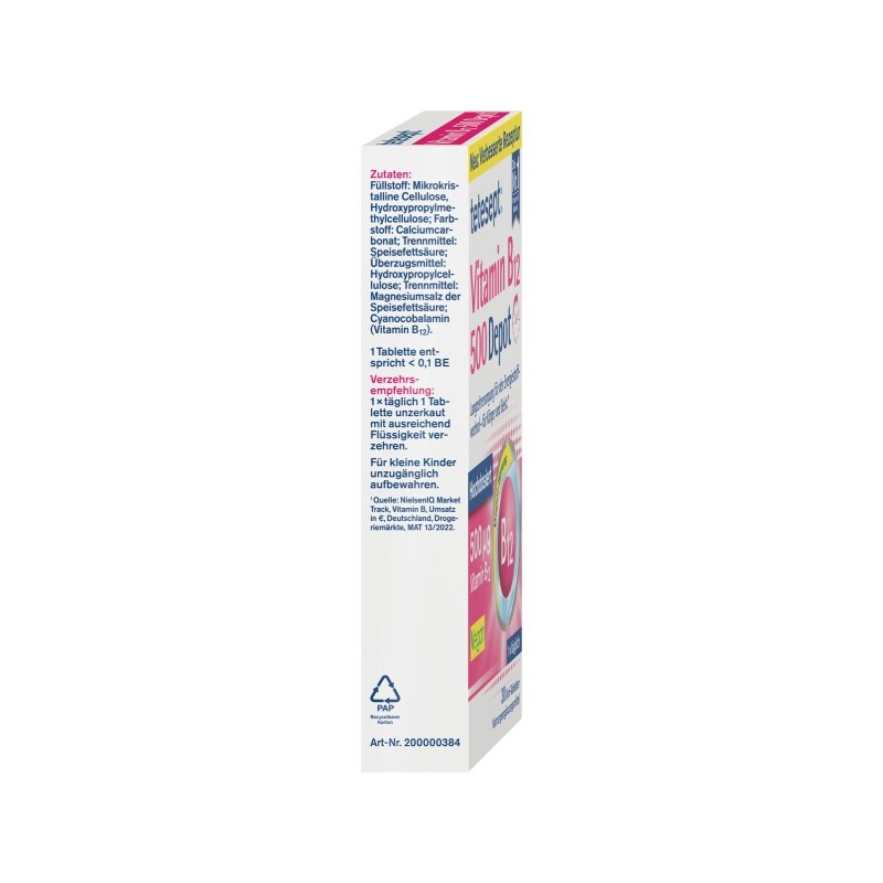 테테셉트 비타민 B12 미니 태블릿 30정 8.3g Tetesept Vitamin B12