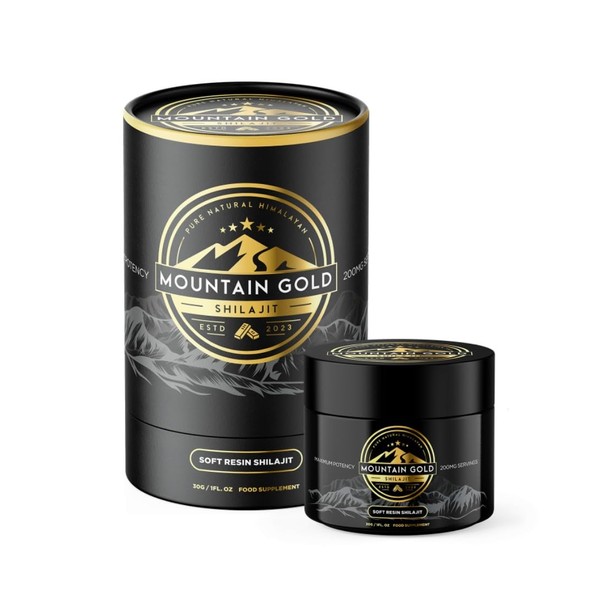 MOUNTAIN GOLD Shilajit Resin Mountain Gold Shilajit, Natural Himalayan Shilajit