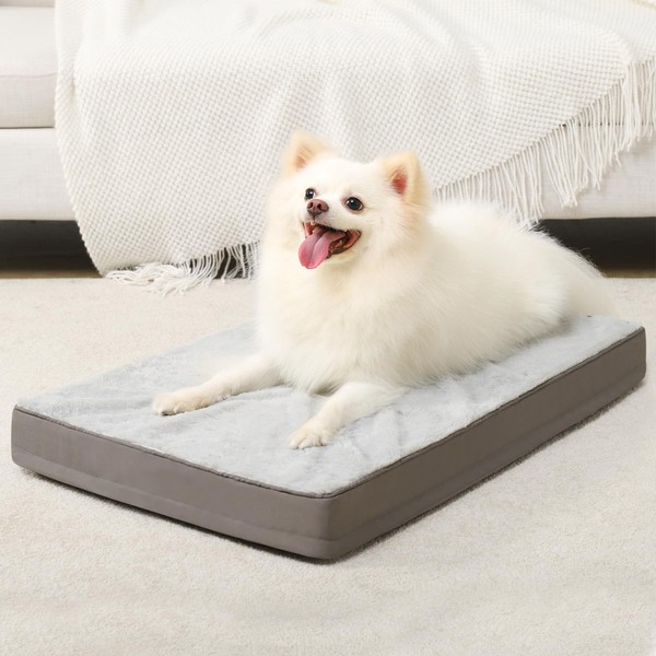 KSIIA Orthopedic Dog Bed, Deluxe Plush Waterproof, 29 x 18