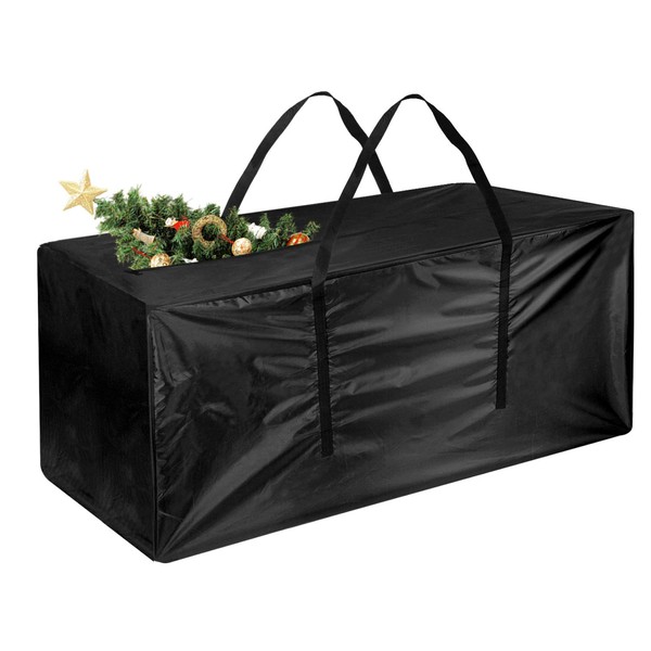 TUPARKA Christmas Tree Storage Bags Large Size Fit for 7' Tree 48" x 15" x 22"(Black)