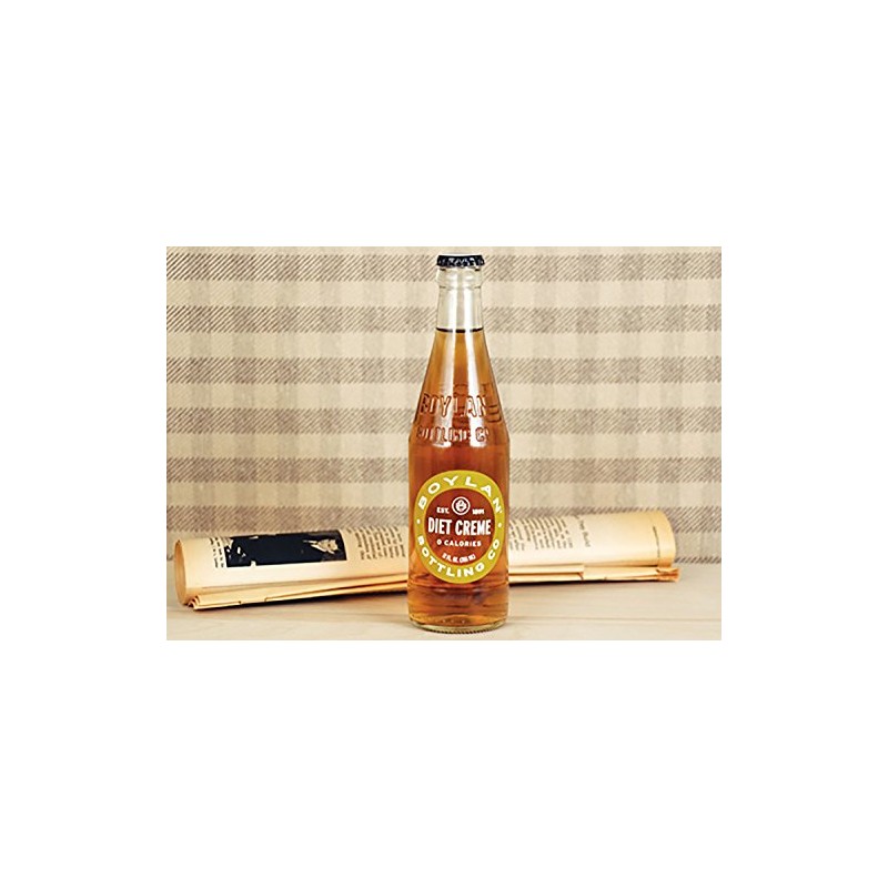 Boylan Soda, Diet Cream, 12 fl oz (24 Glass Bottles)