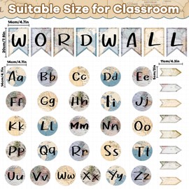 Word Wall Classroom Bulletin Board Set Adventure Map Word Wall Cutouts Alphabet Letters for Classroom Wall Decor for House Elementary School Nursery School Classroom Wall Decoration